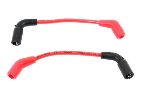 Accel 8mm S/S Spiral Core Ignition Wire Set Red - V-Twin Mfg.