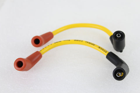 Accel 8mm S/S Spiral Core Ignition Wire Set Yellow - V-Twin Mfg.