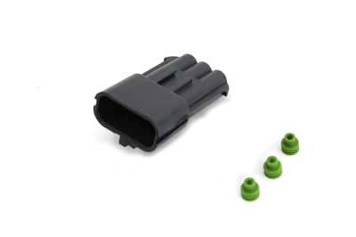 Wire Terminal 3 Wire Male Connector - V-Twin Mfg.