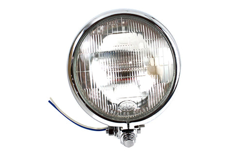 5-3/4 inch Round Headlamp Assembly Chrome - V-Twin Mfg.