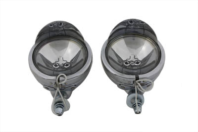 4-1/2 inch Spotlamp Set with Visor - V-Twin Mfg.