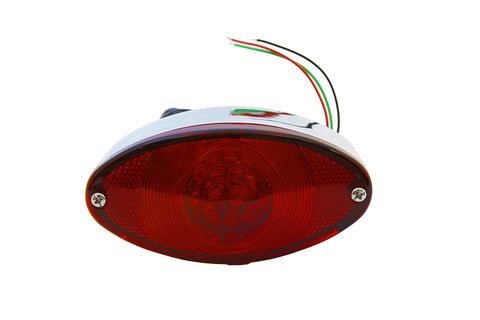 Chrome Tail Lamp Cateye Style - V-Twin Mfg.