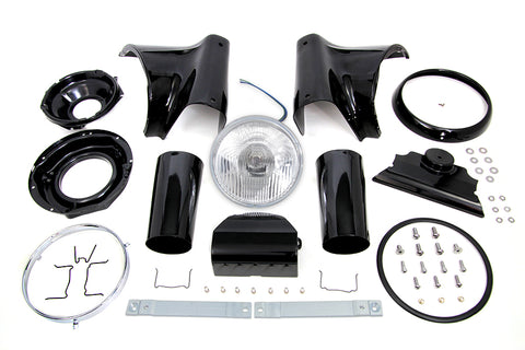 Black 7 inch Headlamp Cowl Kit - V-Twin Mfg.