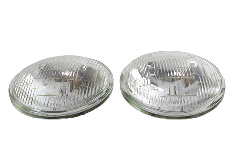 Clear 4-1/2 inch 6 Volt Sealed Beam Spotlamp Bulb Set - V-Twin Mfg.