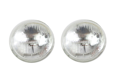 Clear 4-1/2 inch 12 Volt Sealed Beam Spotlamp Bulb Set - V-Twin Mfg.