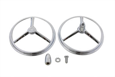 4-1/2 inch Chrome Bullet Style Spotlamp Trim - V-Twin Mfg.
