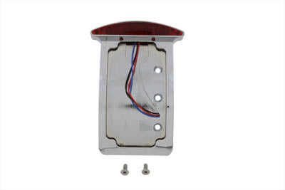 Chrome Slice LED Tail Lamp License Plate Assembly - V-Twin Mfg.