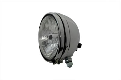 Replica 5-3/4 inch Round Chrome Headlamp - V-Twin Mfg.