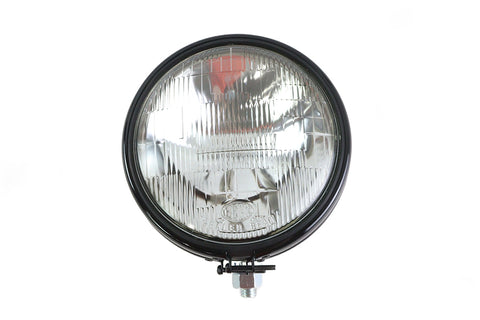 Replica 5-3/4 inch Round Black Headlamp - V-Twin Mfg.