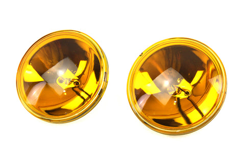 4-1/2 inch Amber Sealed Beam 12 Volt Spotlamp Set - V-Twin Mfg.