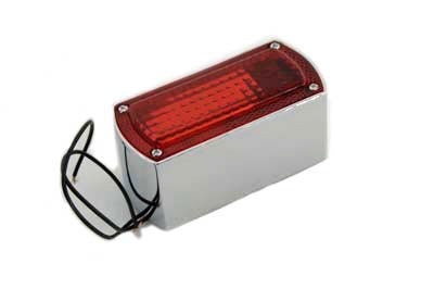 Chrome Die Cast Box Style Tail Lamp - V-Twin Mfg.