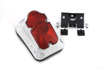 Chrome Tombstone Tail Lamp Assembly Bulb Type - V-Twin Mfg.