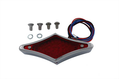 Chrome Diamond LED Flat Back Tail Lamp - V-Twin Mfg.