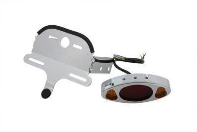 Wyatt Gatling Chrome Oval Tail Lamp Assembly - V-Twin Mfg.