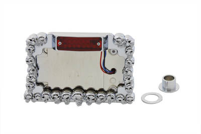 Chrome Skull Style Tail Lamp Assembly - V-Twin Mfg.