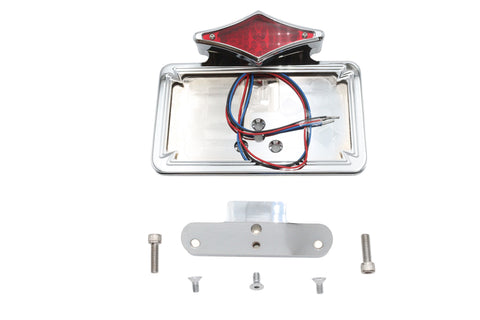 Tail Lamp and License Plate Holder Chrome - V-Twin Mfg.
