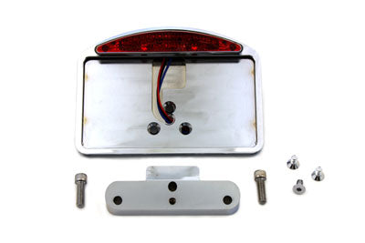 Chrome Slice LED Tail Lamp License Plate Assembly - V-Twin Mfg.