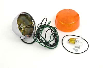 Rear Turn Signal Right or Left Assembly Chrome - V-Twin Mfg.
