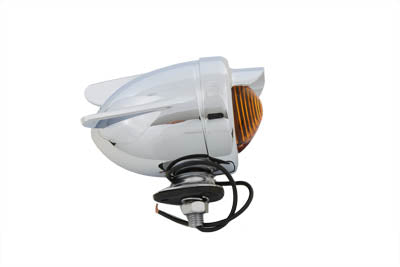 Bomber Marker Lamp Amber 3 Fin Design - V-Twin Mfg.