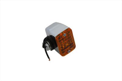 Chrome Mini Tour Marker Lamp Amber Lens - V-Twin Mfg.