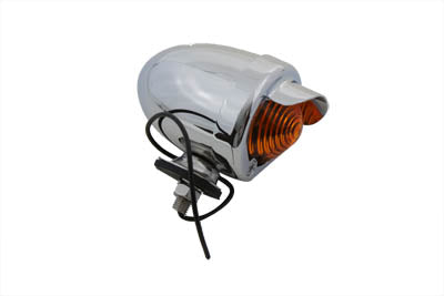 Bullet Style Amber Marker Lamp With Visor - V-Twin Mfg.