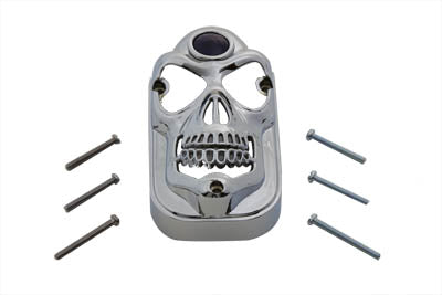 Skull Style Blue Dot Tail Lamp Cover - V-Twin Mfg.