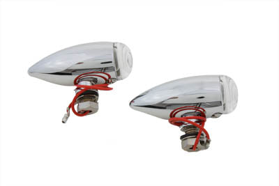 Mini Bullet Clear Lens Marker Lamp Set - V-Twin Mfg.