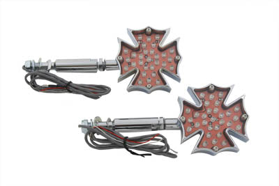 Fireman Cross Turn Signal Set Long Stud - V-Twin Mfg.