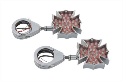 Fireman Cross Turn Signal Set with 41mm Clamp Kit - V-Twin Mfg.