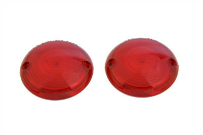 Turn Signal Red Stock Style Lens Set - V-Twin Mfg.