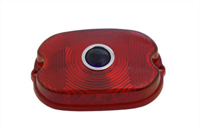 Tail Lamp Blue Dot Red Plastic Lens - V-Twin Mfg.