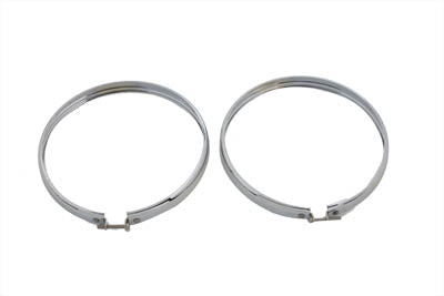 5-3/4 inch Headlamp Chrome Outer Rim Set - V-Twin Mfg.