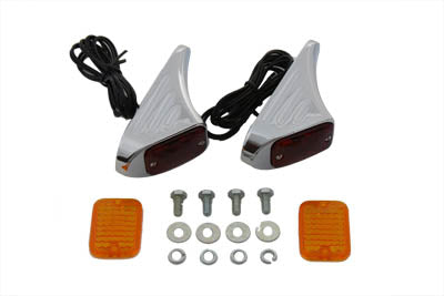Deco Marker Lamp Set Bulb Type With Red and Amber Lenses - V-Twin Mfg.