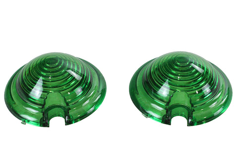 Bullet Style Marker Lamp Green Lens Set - V-Twin Mfg.