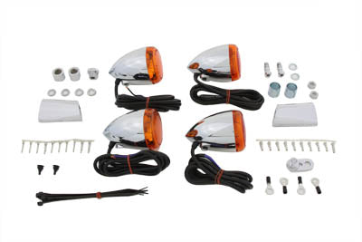 Chrome Bullet Style Turn Signal Kit - V-Twin Mfg.