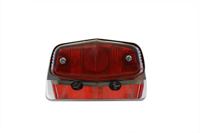 Chrome Sport Tail Lamp Assembly Lucas Style - V-Twin Mfg.