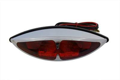 Chrome ABS Big Eye Red Lens Tail Lamp - V-Twin Mfg.