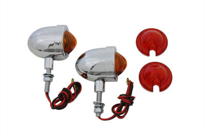 Chrome Egg Style Marker Lamp Set - V-Twin Mfg.