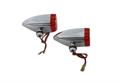 Maltese Red Lens and LED Marker Lamp Set - V-Twin Mfg.