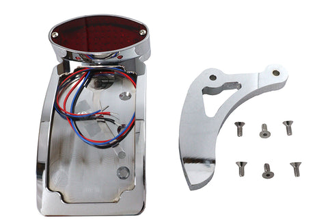 Chrome Curved Cateye Style Tail Lamp Kit - V-Twin Mfg.