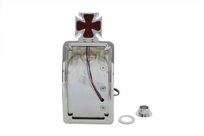 Chrome Billet Tail Lamp Kit Vertical Curved Type - V-Twin Mfg.