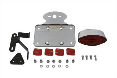 Chrome Cateye Tail Lamp Kit Horizontal Mount - V-Twin Mfg.