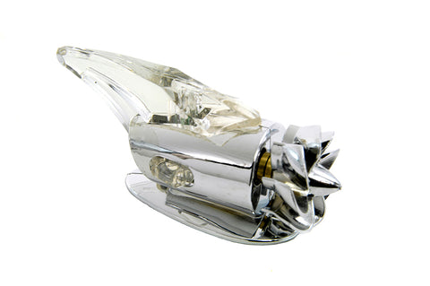 Chrome Amber Fan Operated Marker Lamp - V-Twin Mfg.