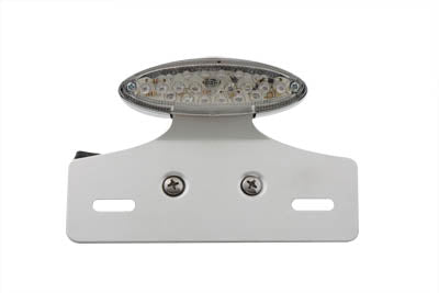 Chrome Mini LED Cateye Tail Lamp Clear Lens - V-Twin Mfg.