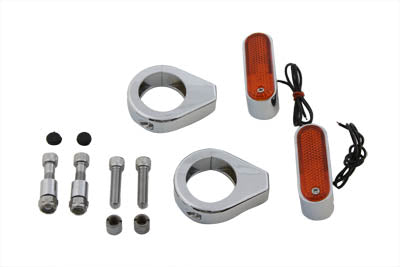 Turn Signal Kit Front with 39mm Fork Clamps - V-Twin Mfg.
