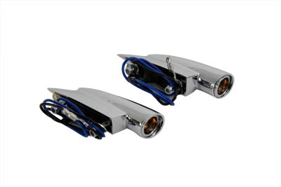 Hot Spot Indicator Lamp Set with Amber Lens - V-Twin Mfg.