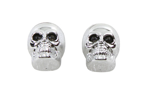 License Plate Frame Skull Bolt Set Chrome with Red LEDS - V-Twin Mfg.