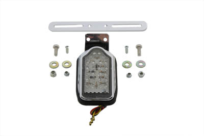 Chrome Mini Tombstone Tail Lamp with Bracket - V-Twin Mfg.