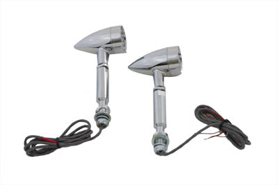 Turn Signal Set Bullet Red with Long Stud - V-Twin Mfg.