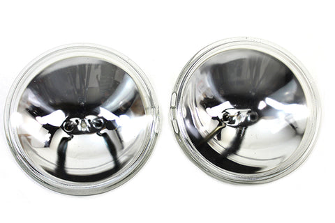Clear 4-1/2 inch 12 Volt Sealed Beam Spotlamp Bulb Set - V-Twin Mfg.